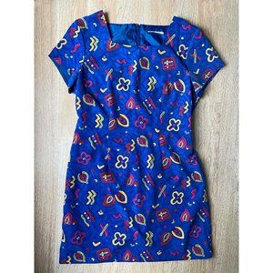 Vintage Southwestern Tribal Style Dress Lined EUC